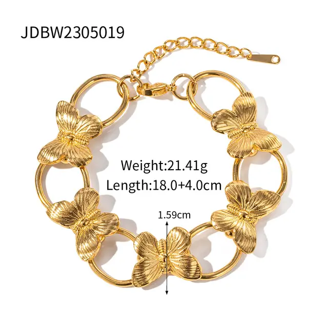 European And American Retro Alluvial Gold Butterfly Suit Series Middle Ancient Jdbw2305019Color - Shop at LoveMi