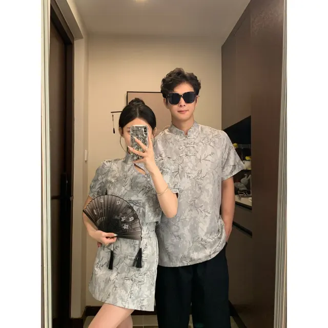 Summer New Suit Variegated Cheongsam Women's Short Sleeve Men'S Pants - Shop at LoveMi
