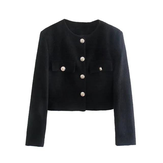 Textured Small Suit Jacket High waisted Skirt Blouse And Pants Women Top - Shop at LoveMi