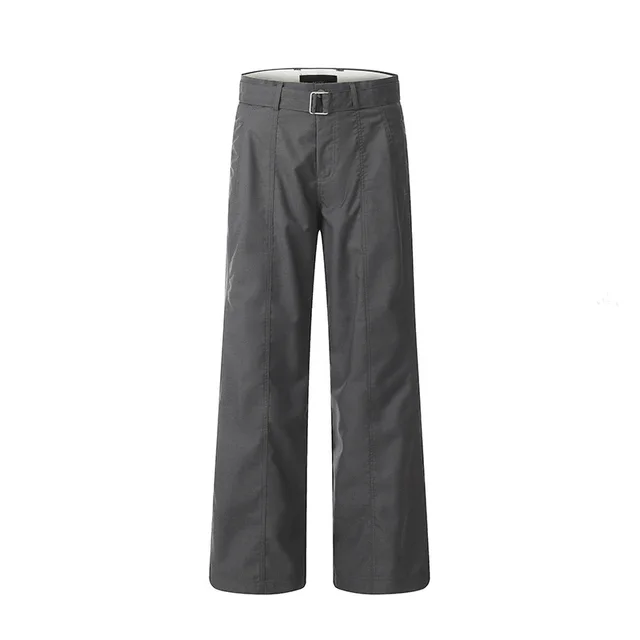 Simple Trousers Women's Straight Drooping Loose All matching Casual Pants Gray Ash - Shop at LoveMi