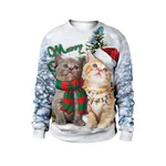 Christmas Clothing Men's And Women's Printed Round Neck Sweater - Wy18 Sdyw07-3Xl