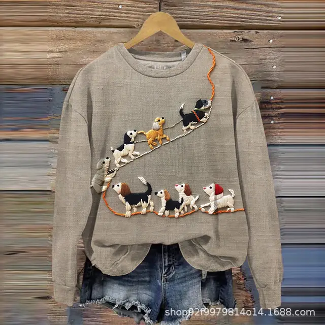 3D Animal Pattern Printed Shading Sweaters Women's Clothing 3 4T29 - Shop at LoveMi
