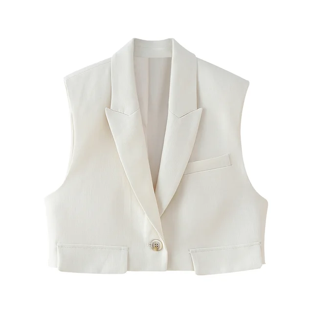 Women's European And American Style Flip Trim Short Vest Casual Trousers Top - Shop at LoveMi