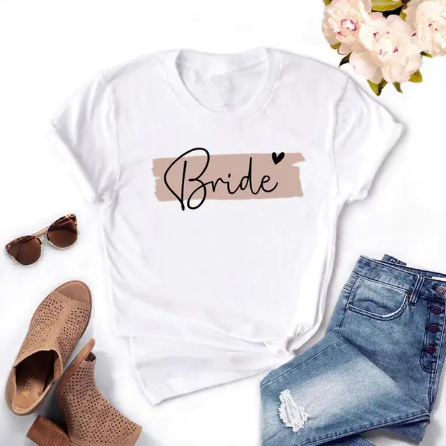 Women's Printed Short sleeved T shirt For Pre wedding Bachelor Party 3 Style - Shop at LoveMi