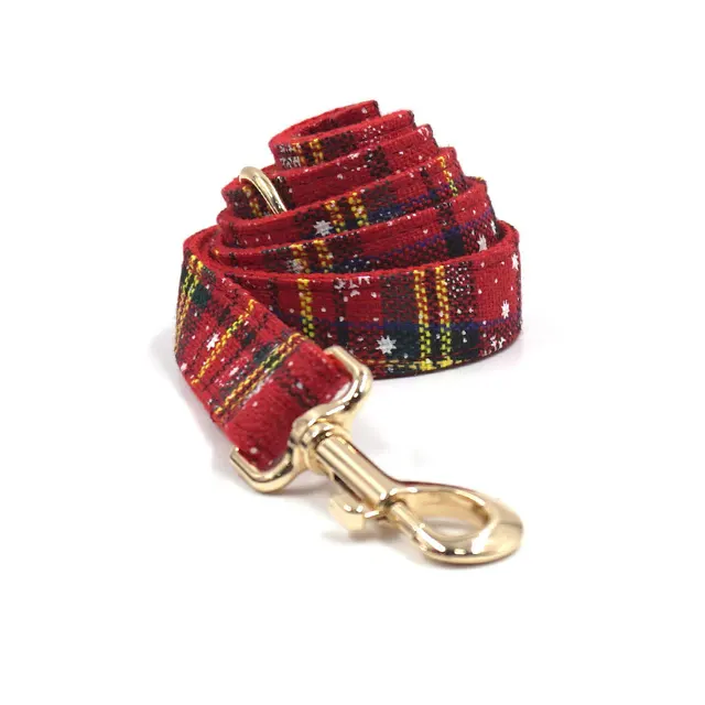 Red Christmas Pet Collar Traction Rope Bowknot Chest Back Dog Stool Bag Suit Laser Sculpture Pet Rope - Shop at LoveMi