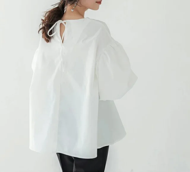 Summer Loose Large Women's Shirt White - Shop at LoveMi