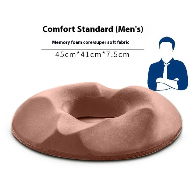 Thick Circular Memory Foam Breathable Cushion Super Soft Mocha Men - Shop at LoveMi