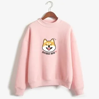 Women's Versatile Casual Printed Pullover Hoodie - Pink 1