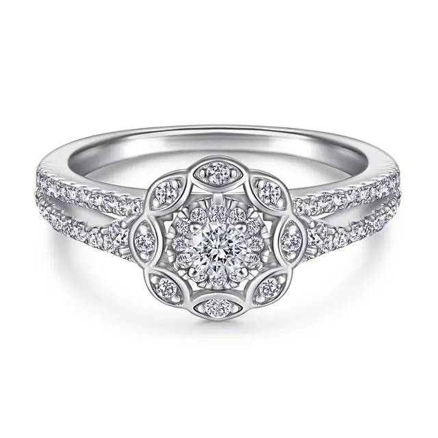 S925 Sterling Silver Women's Ring European And American Exaggerated More Than Ring Set Wear Main Ring - Shop at LoveMi