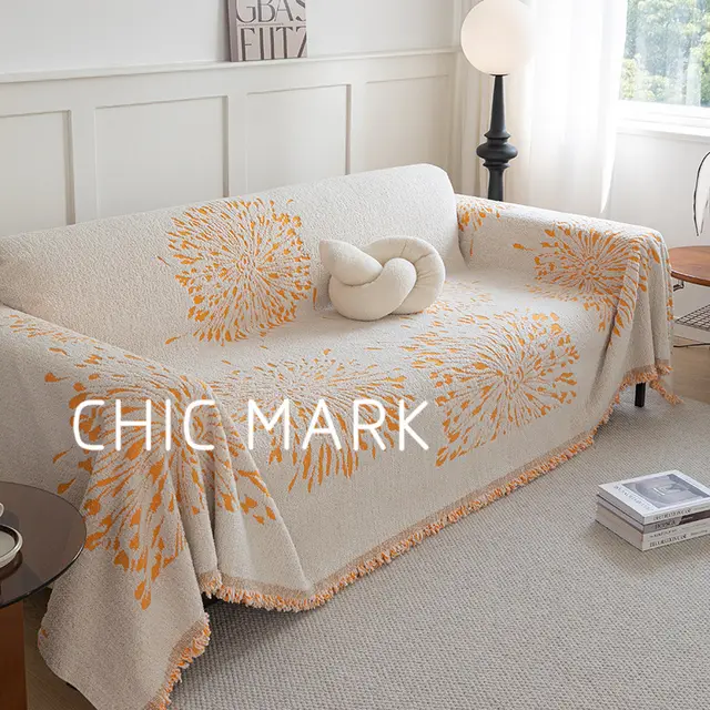 Blooming Fireworks Full Cover Sofa Cover All Inclusive Yellow - Shop at LoveMi
