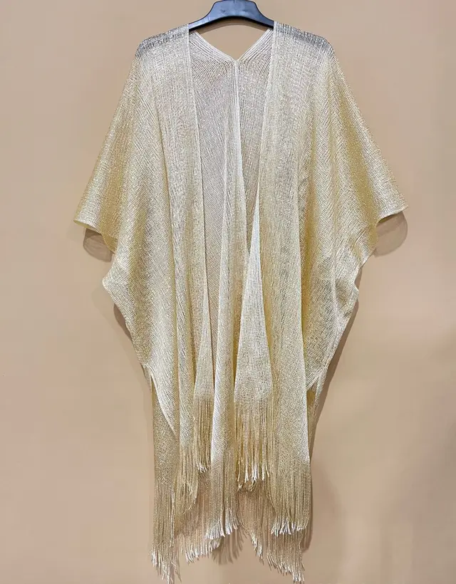Summer Network Slit Shawl Sunscreen Beach Towel Material Comfortable And Breathable Beige - Shop at LoveMi