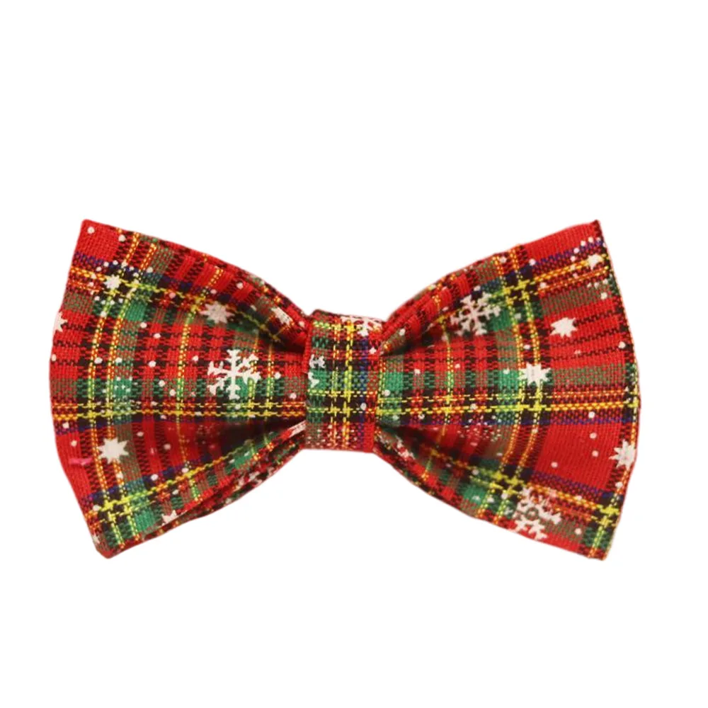 Green Background Snowflake Christmas Pet Collar Bow - Shop at LoveMi