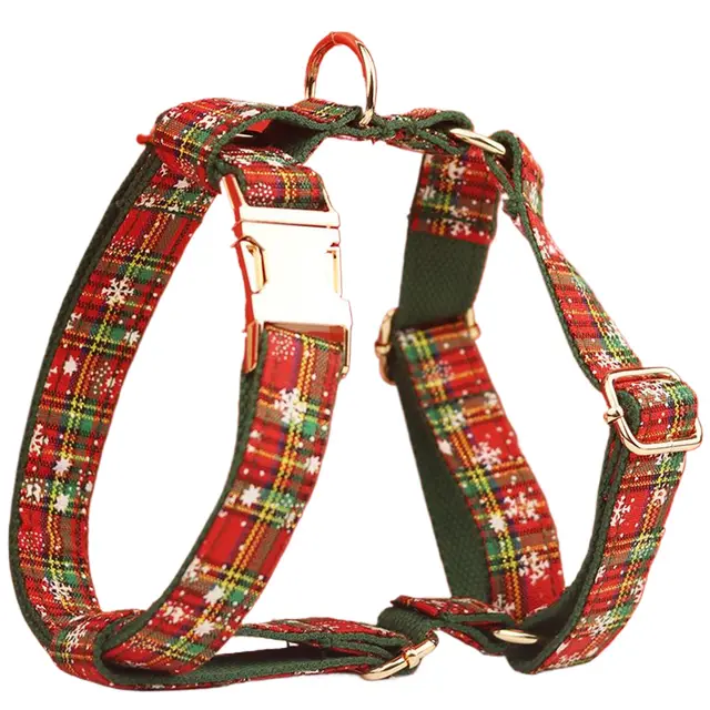 Green Background Snowflake Christmas Pet Collar Dog Vest - Shop at LoveMi