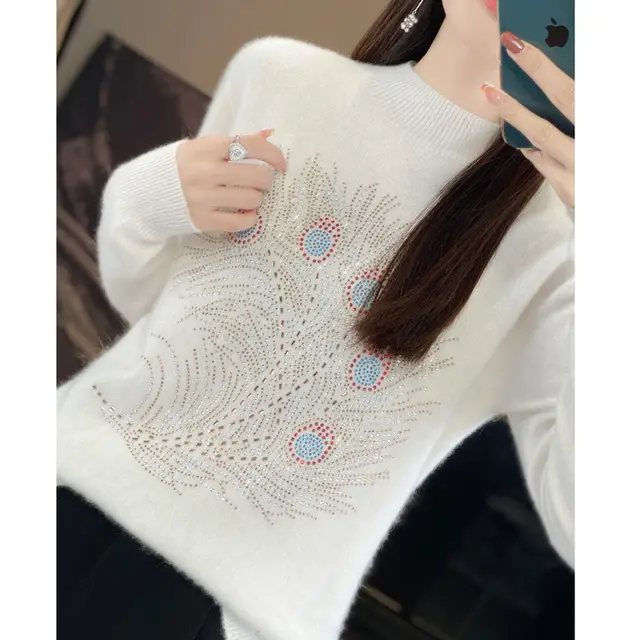 Elegant Pullover Fashion Bottoming Shirt Women White - Shop at LoveMi