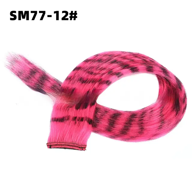 Seamless Hair Extension Leopard Print Color Thread Hanging Ear Color Feather Hair Wig Sm7712 - Shop at LoveMi