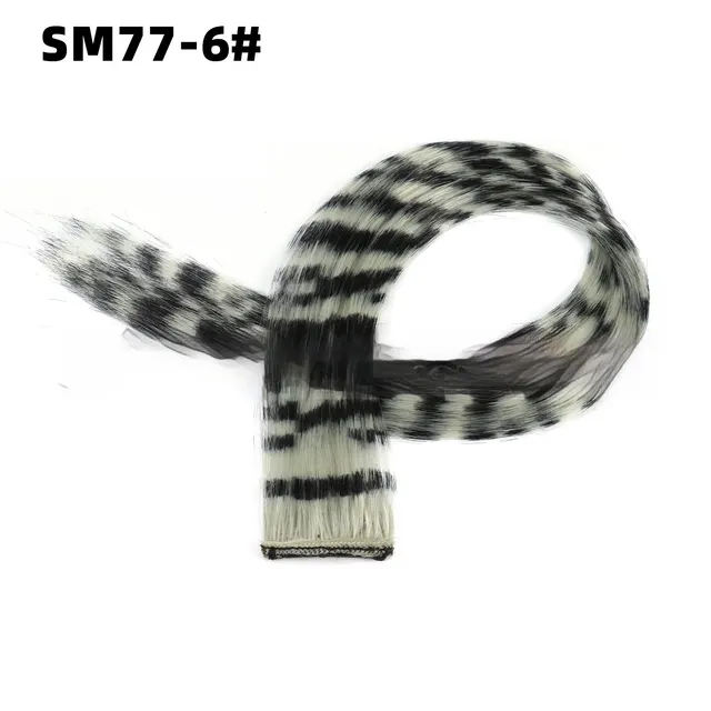 Seamless Hair Extension Leopard Print Color Thread Hanging Ear Color Feather Hair Wig Sm776 - Shop at LoveMi
