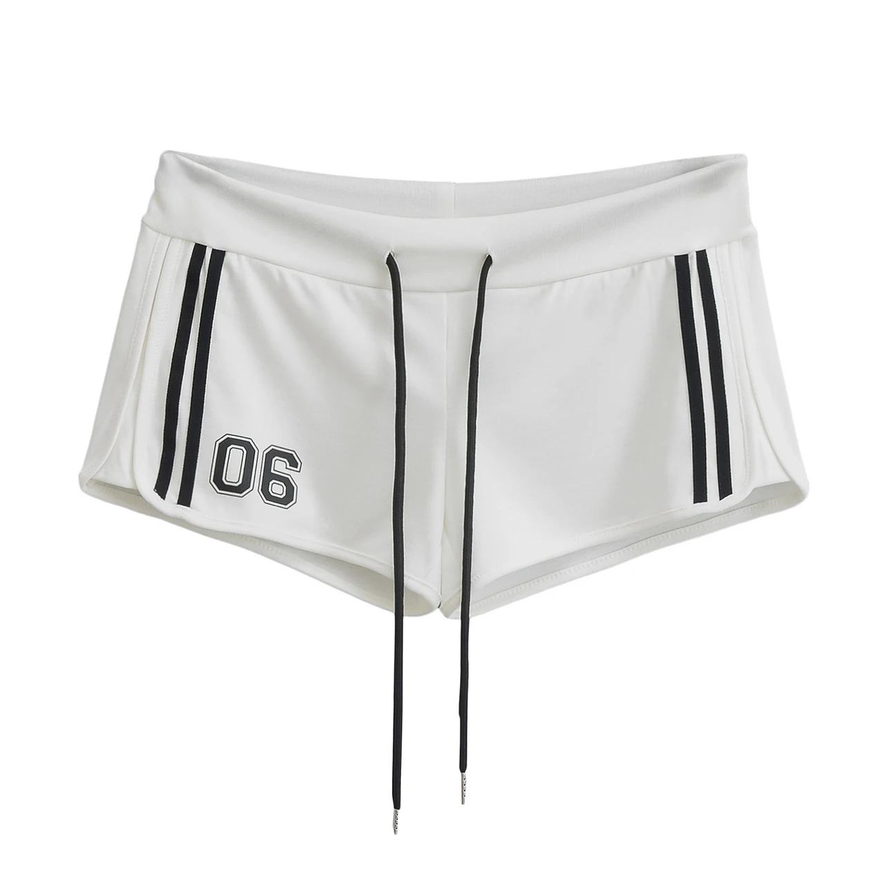 Sport Waistcoat For Women Top Drawstring Low Waisted Shorts - White Shorts 24152 - View 1