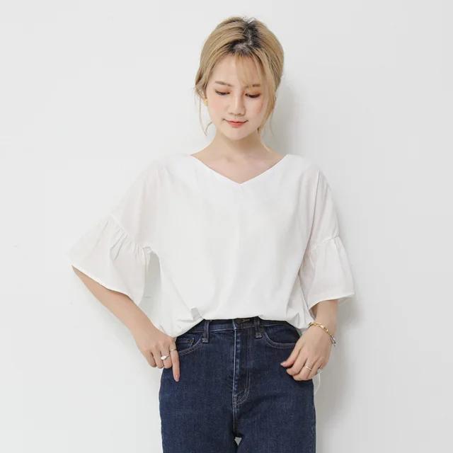 Summer Women's Top Short Sleeve Plus Size Loose White - Shop at LoveMi