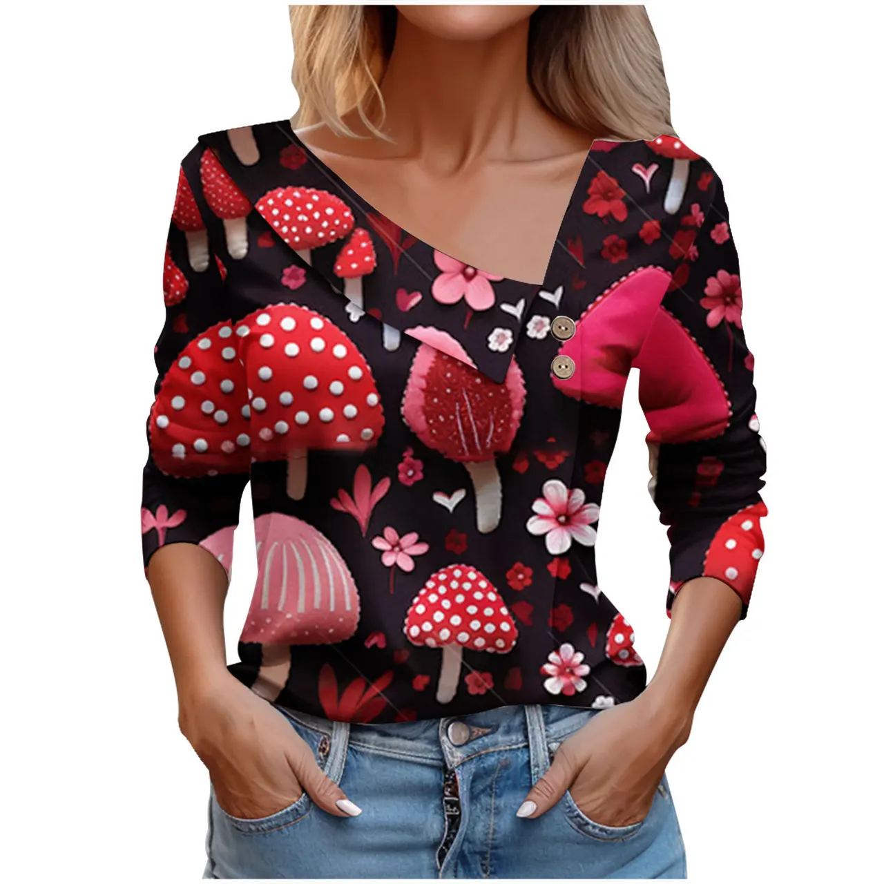 Long Sleeve Color Printed Shirt - Cr16