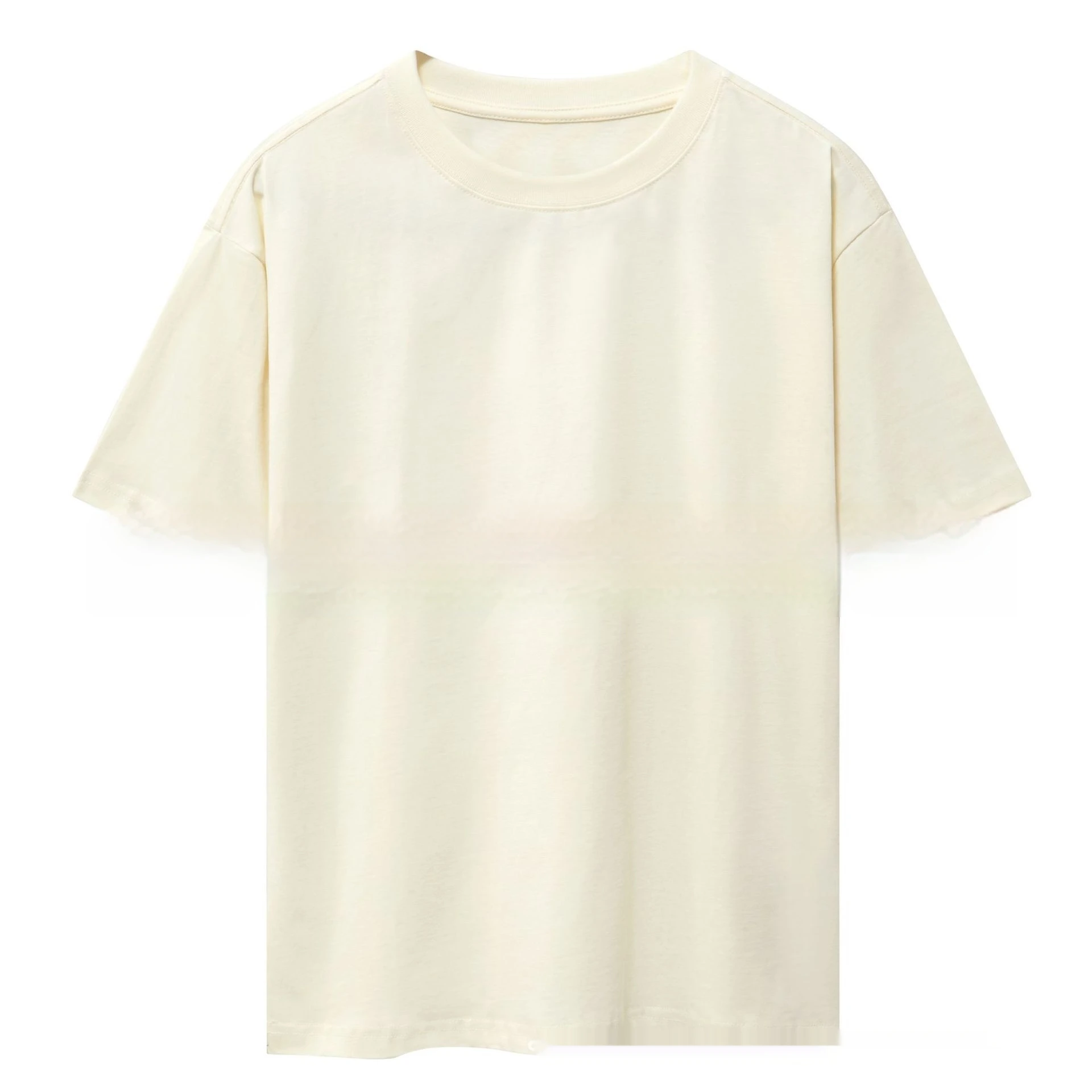 Loose Bottoming Mid-length Short Sleeve Women's Summer Wear - Ivory White