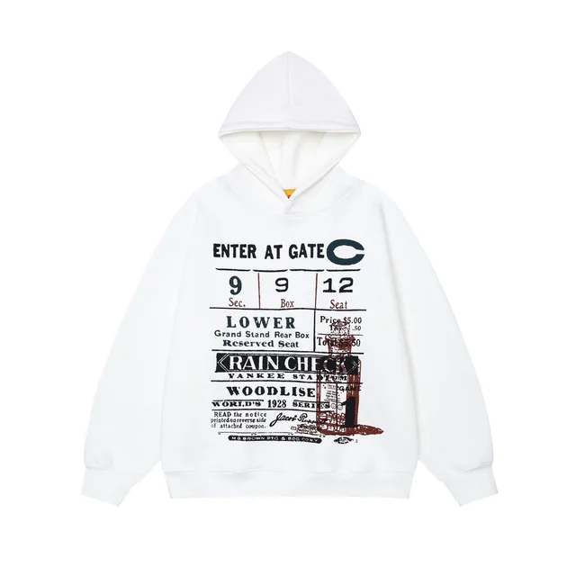 Women's American style Retro Loose Hooded Sweater White - Shop at LoveMi
