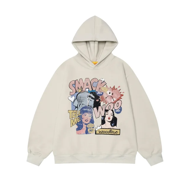 Women's Fashion Loose Cool Hooded Sweater Apricot - Shop at LoveMi