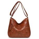 Simple Women's Large-capacity Shoulder Messenger Bag - Brown