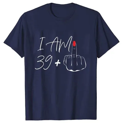 Women's 40th Birthday Party Short Sleeve Navy - Shop at LoveMi