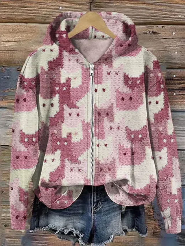 Zipper Hooded Sweatshirt Digital Printing Tzphd2617 - Shop at LoveMi