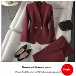 Wine Red Suit Pants