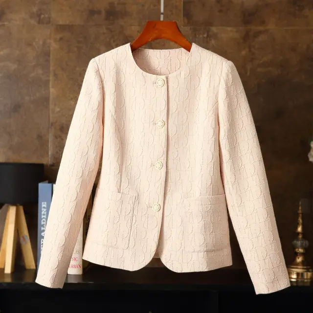 Women's Fashion Texture Jacquard Two piece Set Coat - Shop at LoveMi