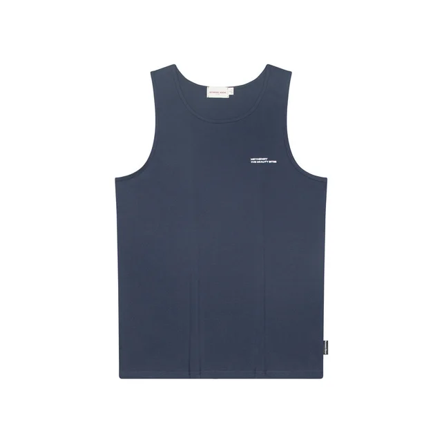 Letter Printing Fashion Slim Sports Fitness Vest Sapphire Blue - Shop at LoveMi