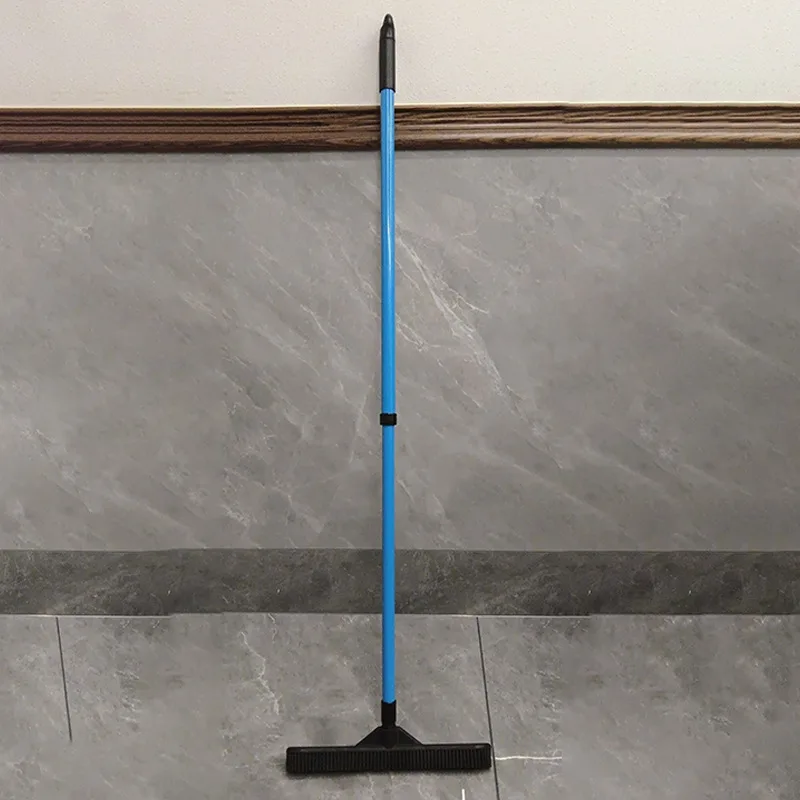 Double section Retractable Rubber Pet Cleaning Hair Removal Broom Blue - Shop at LoveMi