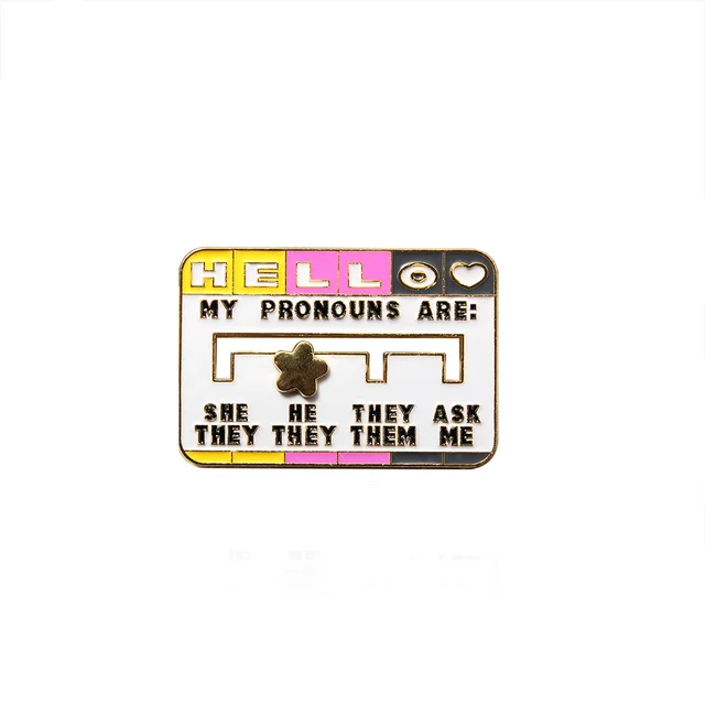New Product My Social Pronoun Sliding Selection Cartoon Brooch Metal Keychains Pendant X0042002 - Shop at LoveMi