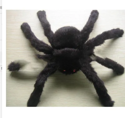 Simulation Plush Spider Haunted House Decoration Props 125Cm Black Spider - Shop at LoveMi