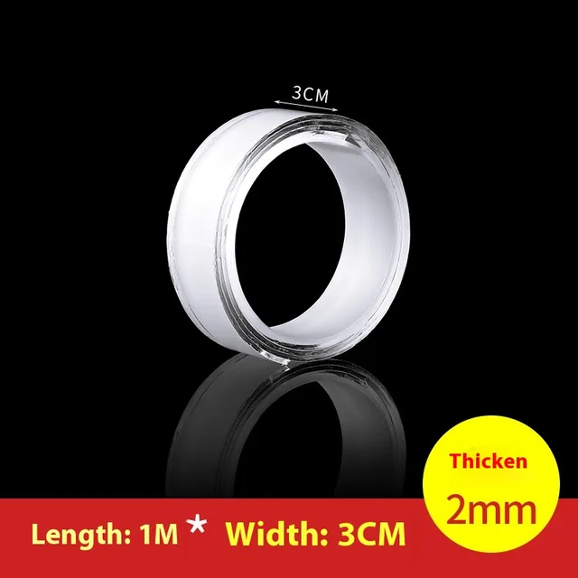Non marking Nano Magic Tape Non slip Patch Strong Double sided Adhesive Tape 3Cm 1M - Shop at LoveMi