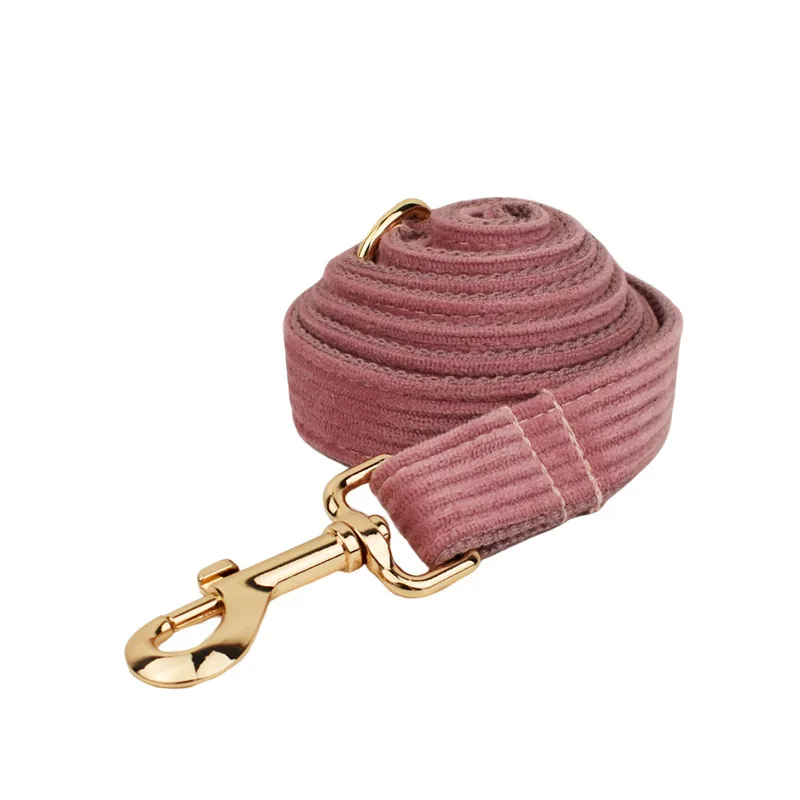 Corduroy Pet Collar Traction Rope - Dog Leash