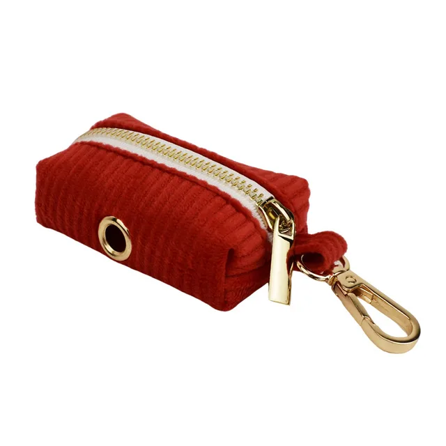 Corduroy Pet Collar Traction Rope Reddog Poop Bag - Shop at LoveMi