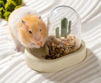 Home Hamster Creative Cactus Automatic Feeder Vanilla Warm Yellow - Shop at LoveMi