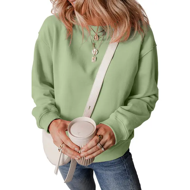 New Pure Color Minimal Versatile Pullover Sweater For Women Lc25317289P2809 Color - Shop at LoveMi