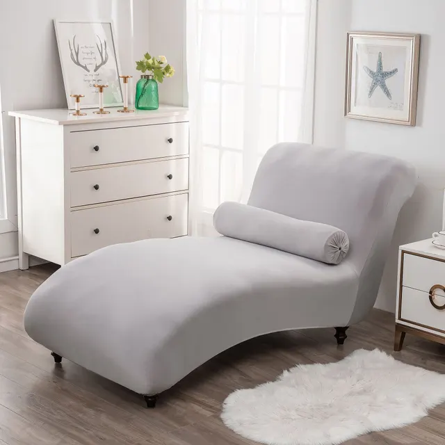 Printed Thickening All inclusive Stretch Armless Sofa Cover Bright Gray - Shop at LoveMi