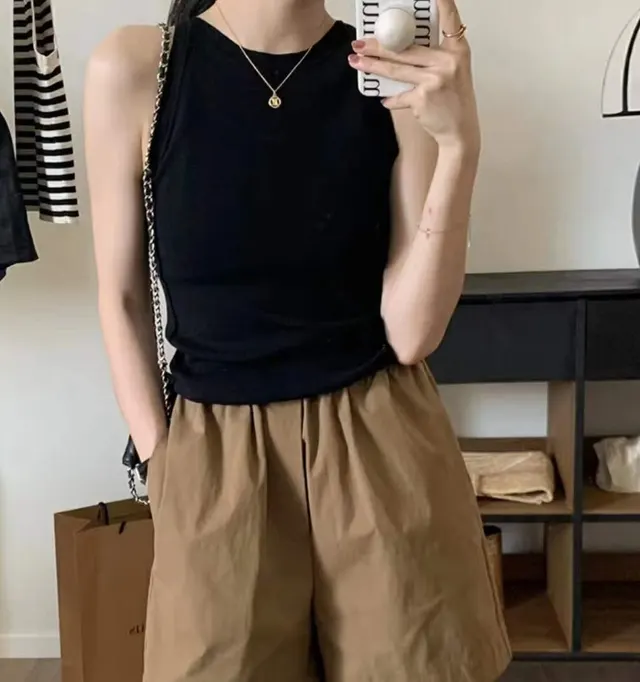 Outer Wear Sleeveless Short Outerwear Top Black - Shop at LoveMi