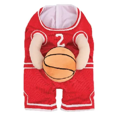 Creative Dog Basketball Costume With Ball Red - Shop at LoveMi