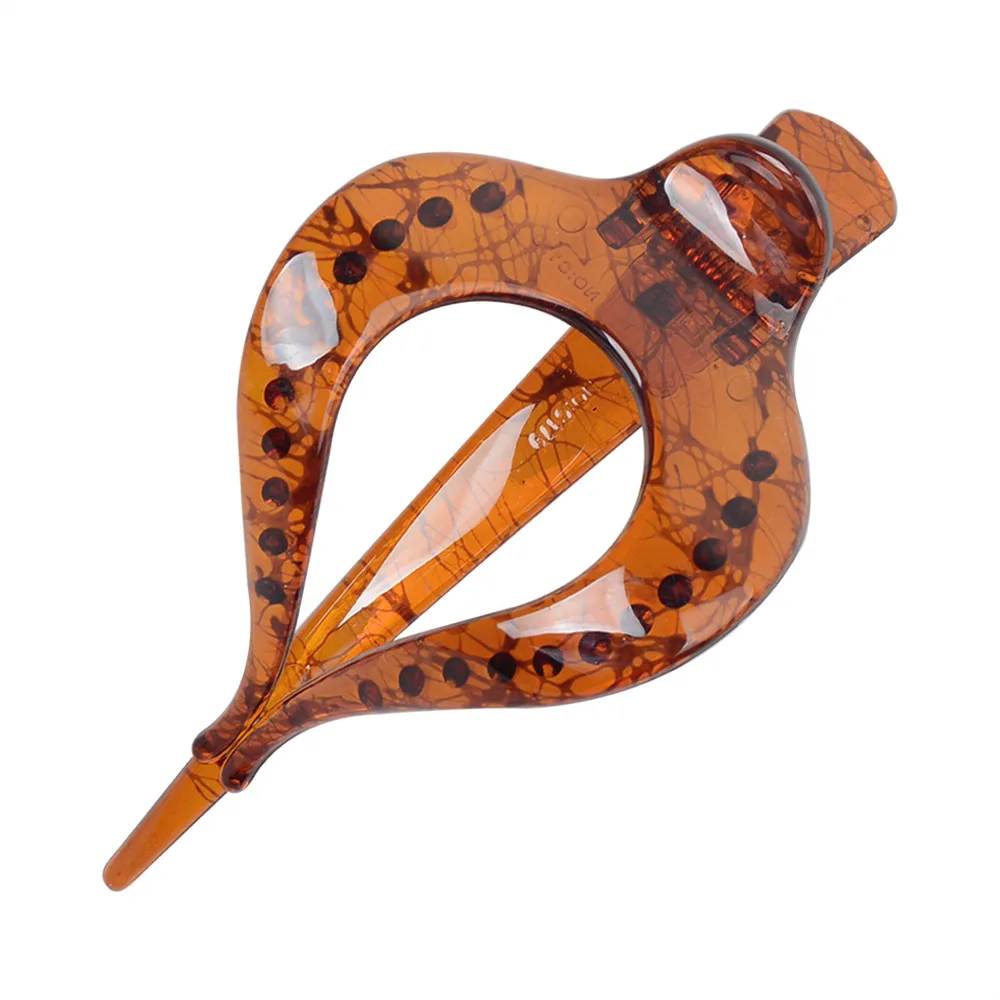 Shark Clip Sweet One Stroke Through Heart Duckbill Clip - Deep Coffee Spinning - View 1