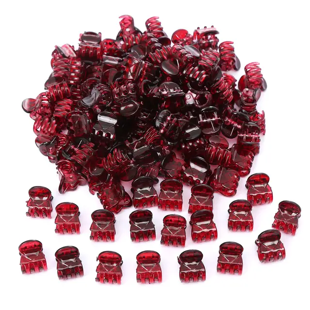 Transparent Cute Princess Hairpin Claw Clip Wine Red - Shop at LoveMi