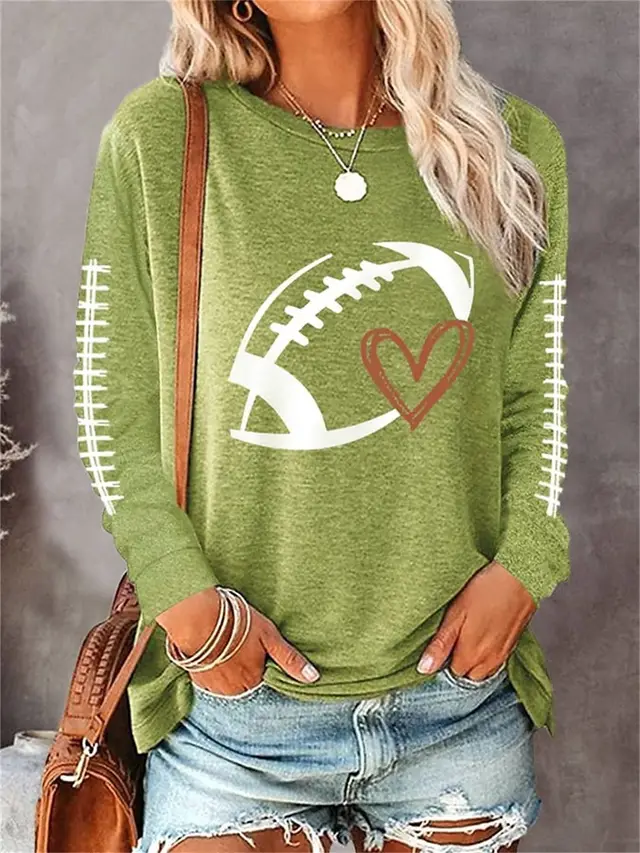 Printed Round Neck Long Sleeve Plus Size Casual Hoodie Txcx130351 - Shop at LoveMi