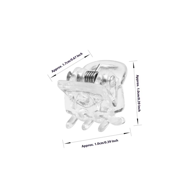 Matte Black Mini Claw Clip 1cm Female Bangs Small Hairclip Children's Broken Hair Braided Net Red Jewelry 1Cm Clear - Shop at LoveMi