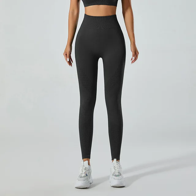 Sports Underwear Yoga Pants Yoga Jacket Seamless Suit Women Black Trousers - Shop at LoveMi