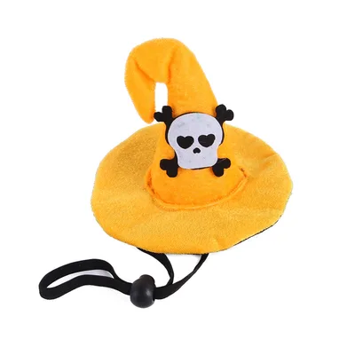 Pet Cat Halloween Hat Pumpkin Headgear Human Skeleton - Shop at LoveMi