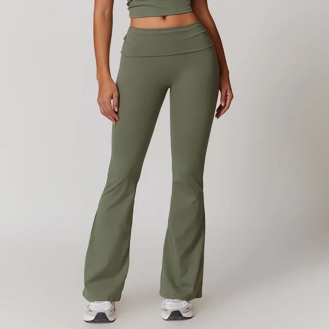 High Waist Hip Lift Yoga Pants Casual Leggings Light Army Green - Shop at LoveMi